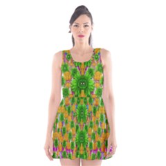 Jungle Love In Fantasy Landscape Of Freedom Peace Scoop Neck Skater Dress by pepitasart