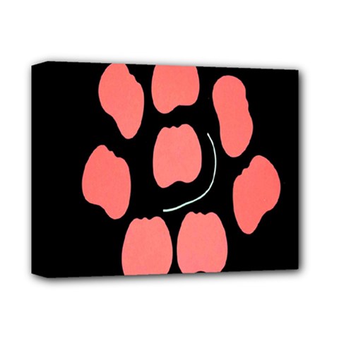 Craft Pink Black Polka Spot Deluxe Canvas 14  X 11  by Mariart