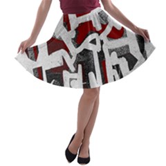 Abstract Art A-line Skater Skirt