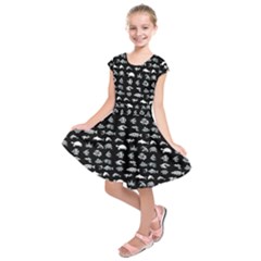 Fish Pattern Kids  Short Sleeve Dress by ValentinaDesign