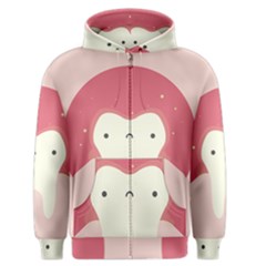 Sad Tooth Pink Men s Zipper Hoodie by Mariart