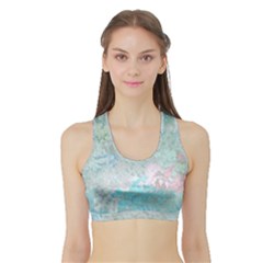 Pastel Garden Sports Bra With Border by digitaldivadesigns