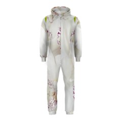 Orchids Flowers White Background Hooded Jumpsuit (kids) by Nexatart