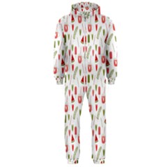 Watermelon Fruit Paterns Hooded Jumpsuit (men)  by TastefulDesigns