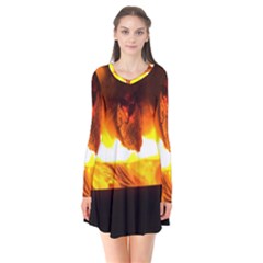 Fire Rays Mystical Burn Atmosphere Flare Dress by Nexatart