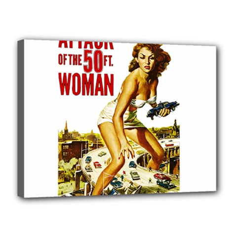 Attack Of The 50 Ft Woman Canvas 16  X 12  by Valentinaart