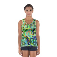 Pixel Pattern A Completely Seamless Background Design Women s Sport Tank Top 
