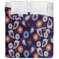 Cute Birds Seamless Pattern Duvet Cover Double Side (california King Size)