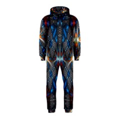 Fancy Fractal Pattern Background Accented With Pretty Colors Hooded Jumpsuit (kids)