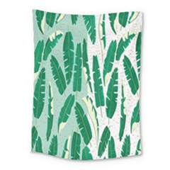 Banana Leaf Green Polka Dots Medium Tapestry by Mariart