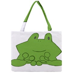 Illustrain Frog Animals Green Face Smile Mini Tote Bag