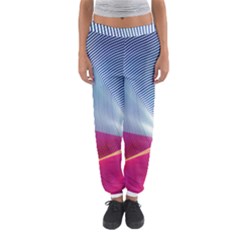 Light Means Net Pink Rainbow Waves Wave Chevron Red Women s Jogger Sweatpants by Mariart