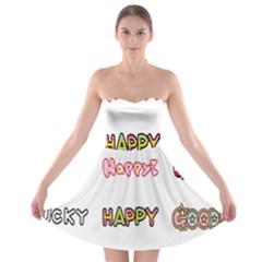 Lucky Happt Good Sign Star Strapless Bra Top Dress by Mariart