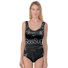 Sea Sugar Line Black Princess Tank Leotard  by Mariart