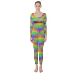 Painted Rainbow Pattern Long Sleeve Catsuit by Brini