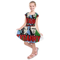 Make Tyranny Great Again Kids  Short Sleeve Dress by Valentinaart