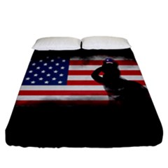 Honor Our Heroes On Memorial Day Fitted Sheet (california King Size) by Catifornia