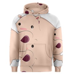 Happy Cartoon Baby Hippo Men s Pullover Hoodie