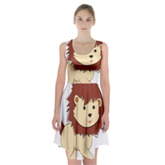 Happy Cartoon Baby Lion Racerback Midi Dress by Catifornia