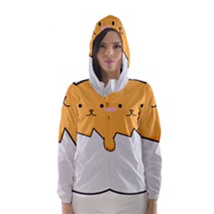 Yellow Cat Egg Hooded Wind Breaker (women) by Catifornia