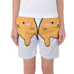 Yellow Cat Egg Women s Basketball Shorts by Catifornia