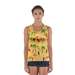 Beach Pattern Women s Sport Tank Top  by Valentinaart