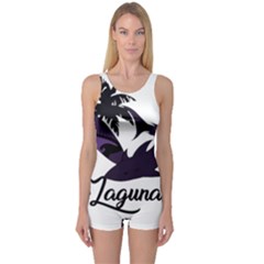 Surf - Laguna One Piece Boyleg Swimsuit by Valentinaart