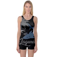 Surf - Laguna One Piece Boyleg Swimsuit by Valentinaart