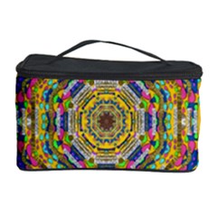 Happy Fantasy Earth Mandala Cosmetic Storage Case by pepitasart