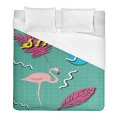Behance Feelings Beauty Flamingo Bird Still Life Leaf Green Pink Red Duvet Cover (full/ Double Size) by Mariart