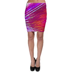 Zoom Colour Motion Blurred Zoom Background With Ray Of Light Hurtling Towards The Viewer Bodycon Skirt by Mariart