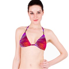 Zoom Colour Motion Blurred Zoom Background With Ray Of Light Hurtling Towards The Viewer Bikini Top by Mariart