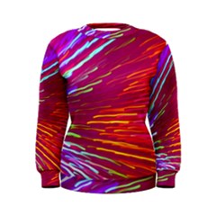 Zoom Colour Motion Blurred Zoom Background With Ray Of Light Hurtling Towards The Viewer Women s Sweatshirt by Mariart