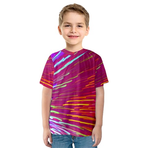 Zoom Colour Motion Blurred Zoom Background With Ray Of Light Hurtling Towards The Viewer Kids  Sport Mesh Tee by Mariart