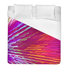 Zoom Colour Motion Blurred Zoom Background With Ray Of Light Hurtling Towards The Viewer Duvet Cover (full/ Double Size) by Mariart