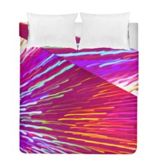 Zoom Colour Motion Blurred Zoom Background With Ray Of Light Hurtling Towards The Viewer Duvet Cover Double Side (full/ Double Size) by Mariart