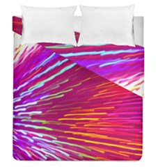 Zoom Colour Motion Blurred Zoom Background With Ray Of Light Hurtling Towards The Viewer Duvet Cover Double Side (queen Size) by Mariart