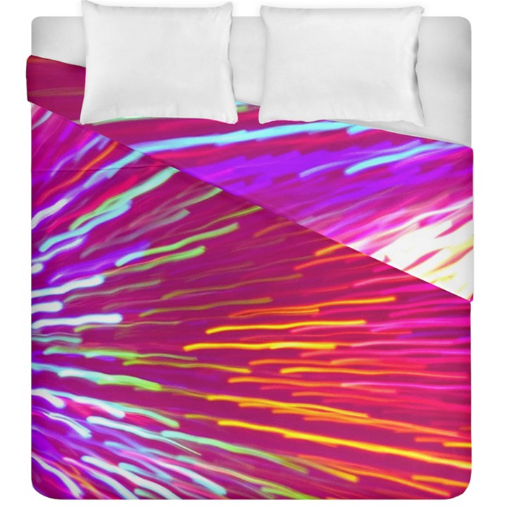 Zoom Colour Motion Blurred Zoom Background With Ray Of Light Hurtling Towards The Viewer Duvet Cover Double Side (King Size)
