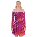 Zoom Colour Motion Blurred Zoom Background With Ray Of Light Hurtling Towards The Viewer Off Shoulder Skater Dress View1