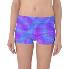 Original Purple Blue Fractal Composed Overlapping Loops Misty Translucent Reversible Boyleg Bikini Bottoms by Mariart