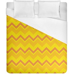 Zigzag (orange And Yellow) Duvet Cover (california King Size) by berwies