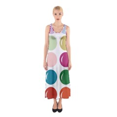 Brights Pastels Bubble Balloon Color Rainbow Sleeveless Maxi Dress by Mariart