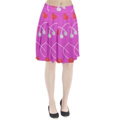Heart Love Pink Red Pleated Skirt by Mariart