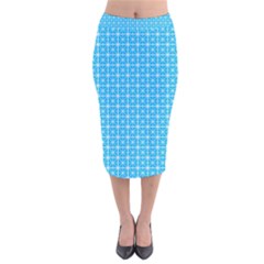 Simple Rectangular Pattern Velvet Midi Pencil Skirt