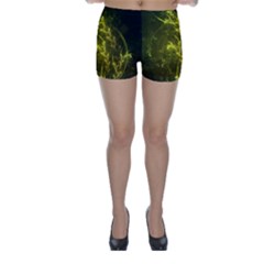 Beautiful Emerald Fairy Ferns In A Fractal Forest Skinny Shorts by jayaprime