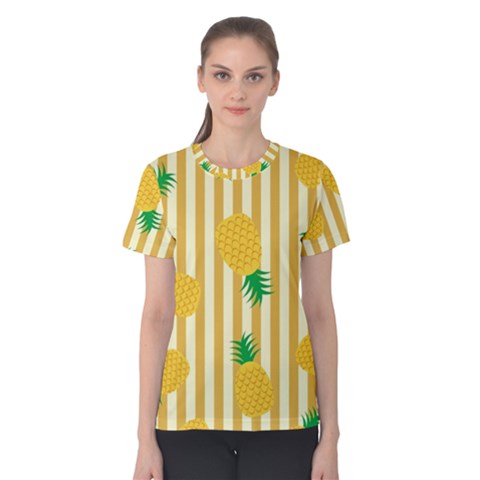 Pineapple Women s Cotton Tee by LimeGreenFlamingo