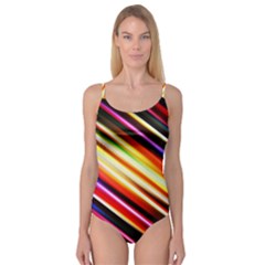 Funky Color Lines Camisole Leotard  by BangZart