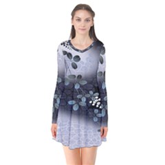 Abstract Black And Gray Tree Flare Dress by BangZart
