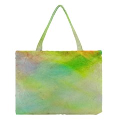 Abstract Yellow Green Oil Medium Tote Bag by BangZart