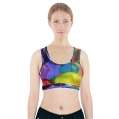 Colorful Balloons Render Sports Bra With Pocket by BangZart